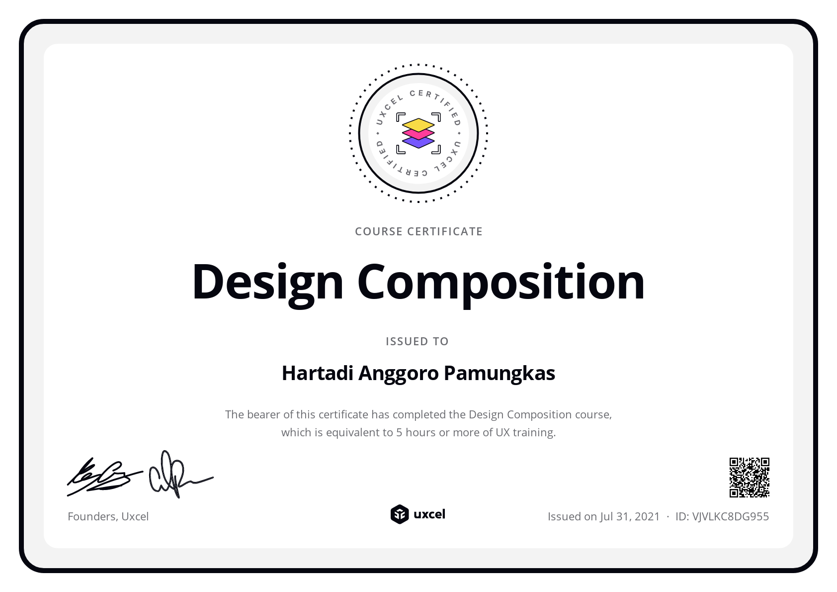 Hartadi Anggoro Pamungkas's certificate